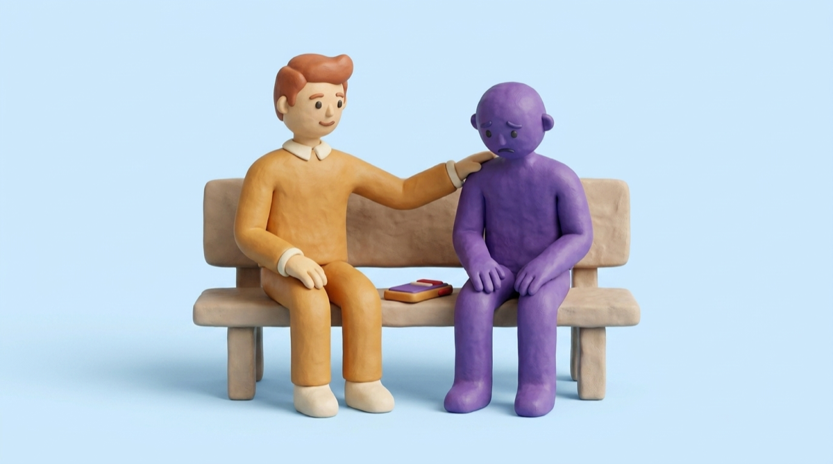 اسمع بلا أحكام ولا تتركه وحده — وساعده للوصول لمساعدة مختصة