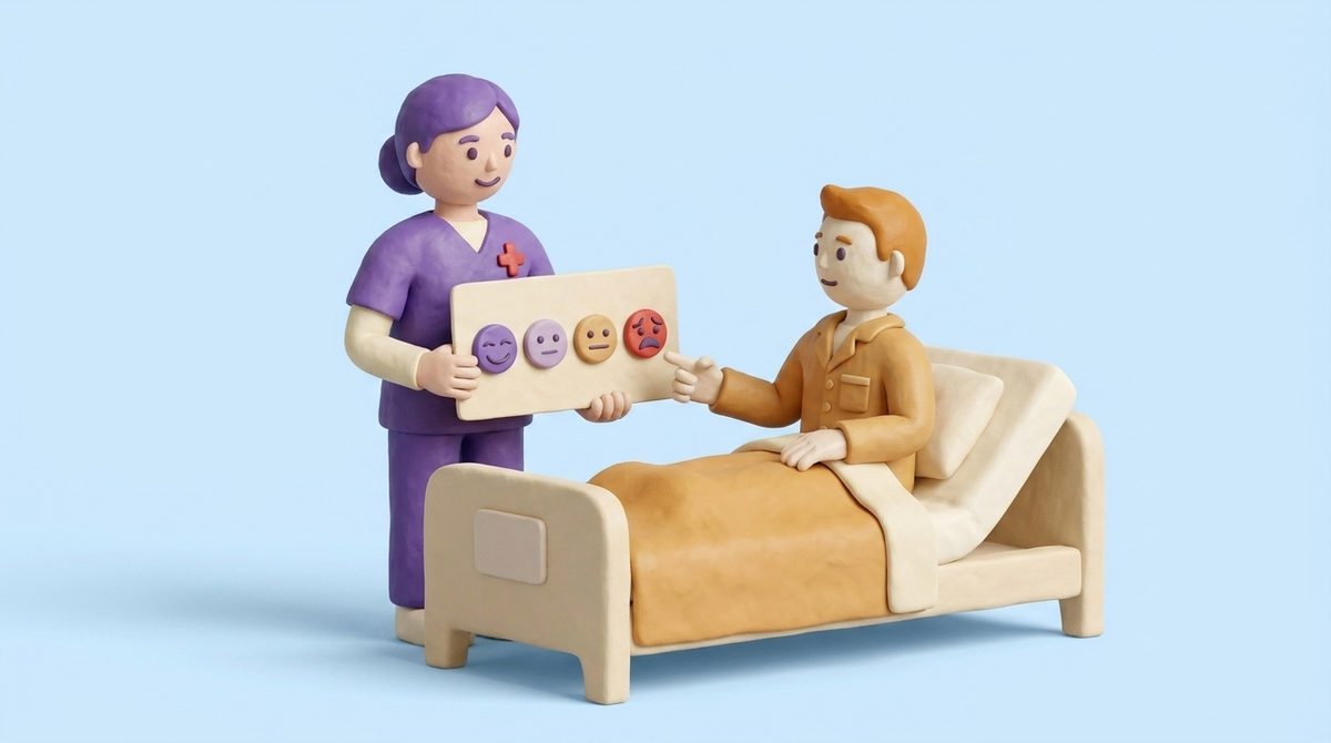 رقمك من ١٠ هو وحدة قياس ألمك — به نتابع استجابتك للعلاج